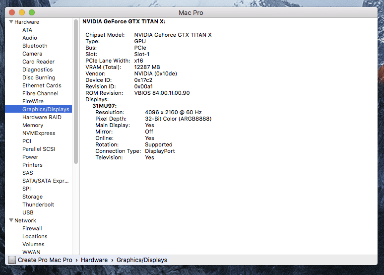 pc video card for mac pro 3,1 nvidia gtx770